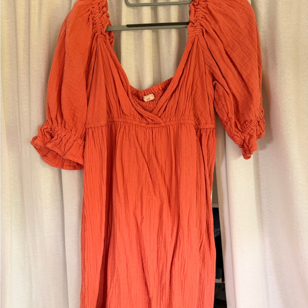 Billabong Coral Puff-Sleeve Square Neck Tunic
